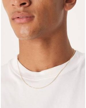 ASOS Sterling Silver Oval Link Chain Necklace - White
