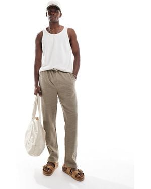 Only & Sons – strukturierte hose - Braun