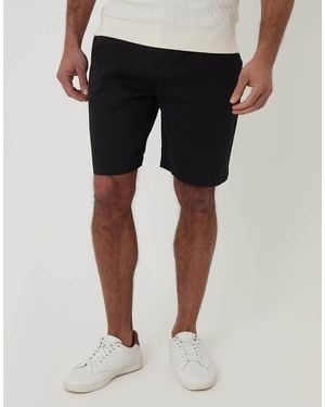 Threadbare Cotton 3 Pocket Stretch Chino Shorts - Black