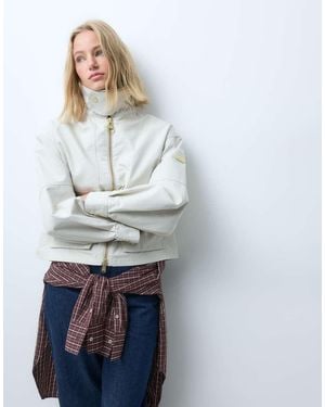 Barbour Gabriette Chaqueta Con Cremallera Integral Y Resistente A La Lluvia En Roto - Azul