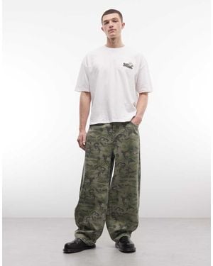 Reclaimed Vintage Wide Leg baggy Jeans - White