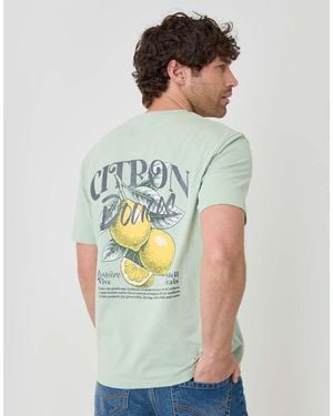 Threadbare Relaxed Fit Graphic Cotton T-Shirt - Grey
