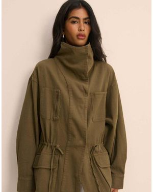 Nobody's Child Funnel Neck Corby Utility Jacket - Green