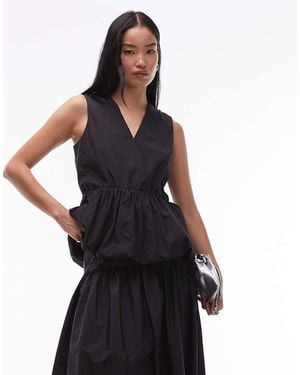 ARKET Co-ord V-neck Peplum Top - Black