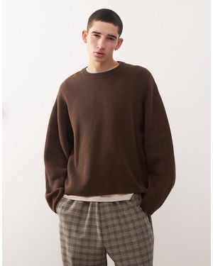 Weekday Boxy Oversized Sweater - Brown