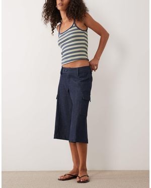 Motel Bensen Cargo Capri Pants - Blue