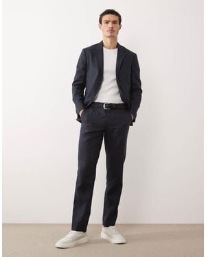 Jack & Jones Premium Co-ord Pure Linen Slim Suit Pants - Blue