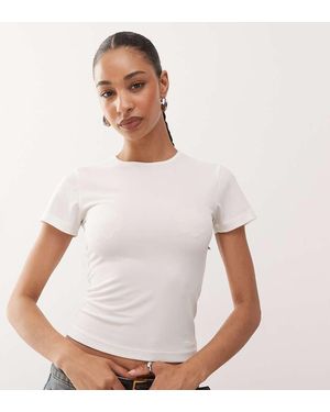 Collusion Elevated Semi Sheer Baby Tee - White