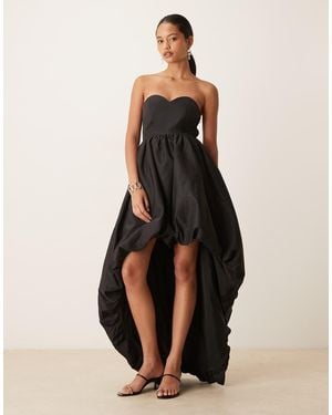 True Decadence Strapless Hi Low Maxi Dress - Natural