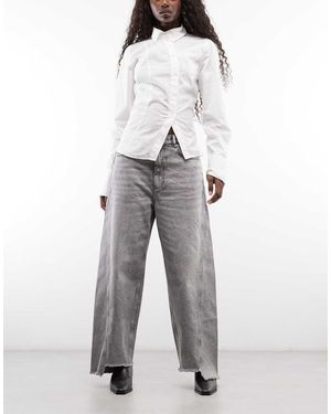 AllSaints Fox Jeans Met Wijde Pijpen - Grijs