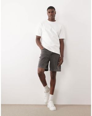 ASOS – loose-fit-jorts aus denim - Weiß