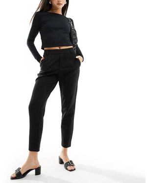Vila Pantalones Negros De Corte Slim Mix & Match De