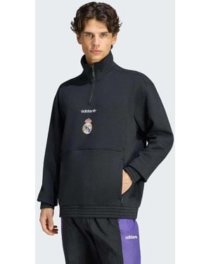 adidas Originals Real Madrid Eqt Half Zip Top - Blue