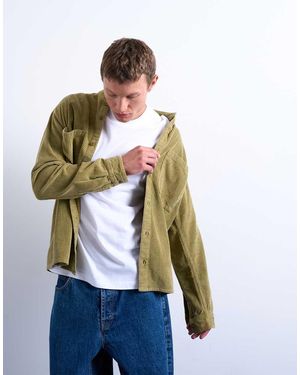 TOPMAN Camicia Vestibilità Classica Slavato - Verde