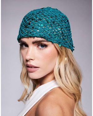 South Beach Festival Crochet Cap - Blue
