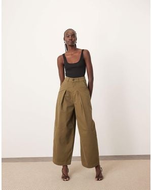 ARRANGE Remi Casual Twill Barrel Trouser - Natural