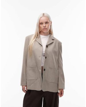 ASOS Tailored High Break Point Oversized Jacket - Natural