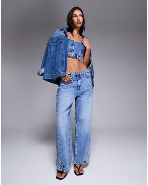 GOOD AMERICAN Reworked Wide Leg Jeans - Blue