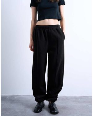 TOPSHOP Joggingbroek Met Boorden En Plooien - Zwart