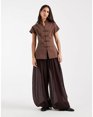 ASOS Ballonhose-kombiteil aus lakenstoff - Braun