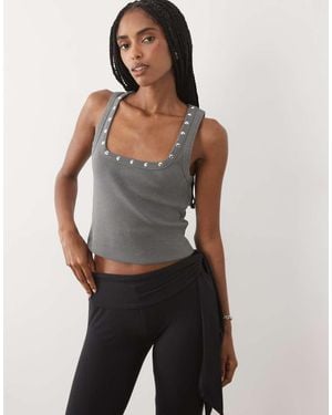 ASOS Racerhemdje Met Studs - Zwart