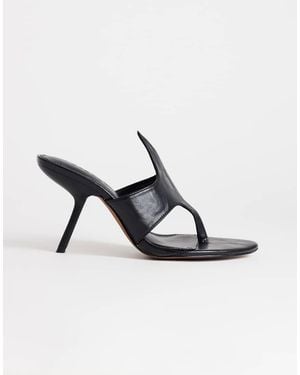 TOPSHOP Nora Angular High Heeled Mule Sandal - Black