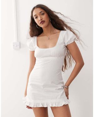 Motel Bella Mini Team Dress - White