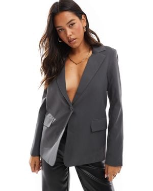 Pull&Bear Oversized Blazer - Gray