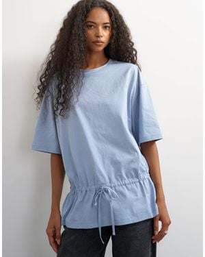 TOPSHOP Tie Waist Tee - Blue