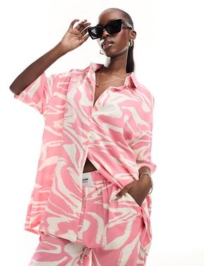 Sixth June Co-ord Printed Shirt - Pink