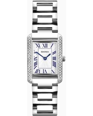 Sekonda Colette 22Mm Rectangular Analogue Watch - White