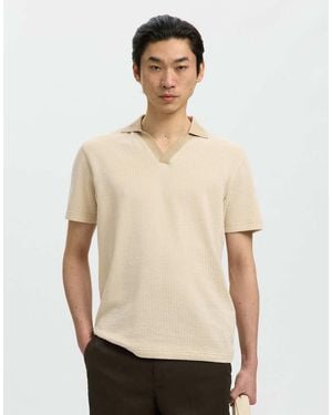 SELECTED Polo Shirt - Natural