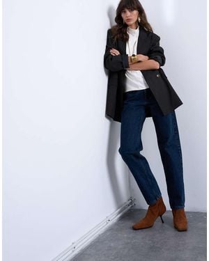 TOPSHOP Vaqueros De Talle Medio Y Corte Recto Runway De - Azul