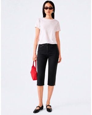 OMNES Jeans Rhone Cropped Capri Jeans - White