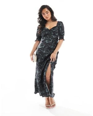 Glamorous Open Maxi Tea Dress - Blue