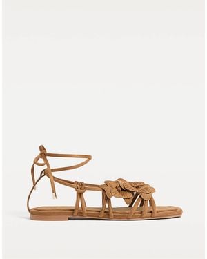 Stradivarius – flache sandalen - Natur
