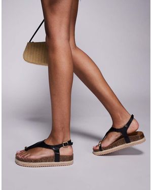 South Beach Sandali Stile Espadrilles Neri Con Infra-Alluce - Nero