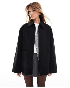 ASOS Top Collar Harrington Jacket - Black