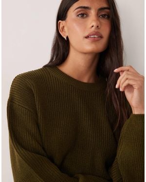 New Look Pullover mit ziernähten - Braun