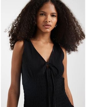 ASOS Shirred Waist V Neck Cami - Black