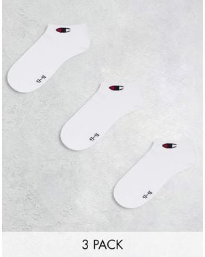 Champion 3 Pack Quarter Socks - White