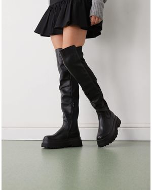 Buffalo – pluto – overknee-stiefel - Schwarz