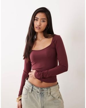 Cotton On Hold Me Long Sleeve Top - Red