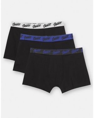 Pull&Bear Pack Of 3 Stwd Boxers - Blue