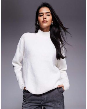 Aria Cove Jersey Con Cuello Redondo Con Puños Acanalados De Punto De -Blanco - Gris