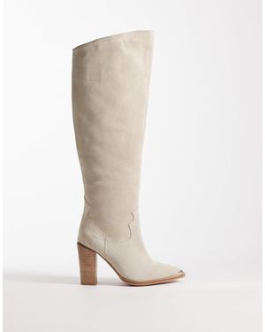 Bronx New-americana Western Detail Over The Knee Boots - White