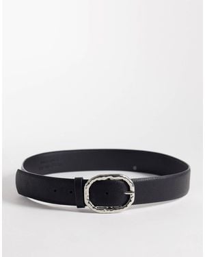 Vero Moda Faux Leather Hammered Metal Buckle Belt - Multicolor