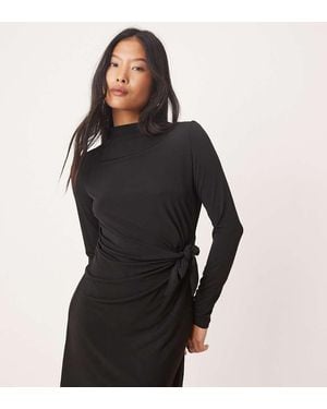JDY Petite Knot Front Mini Dress - Black