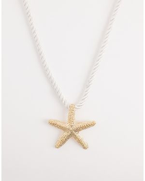 Kaiia Exclusivité - - collier à chaîne style corde avec pendentif étoile - Blanc