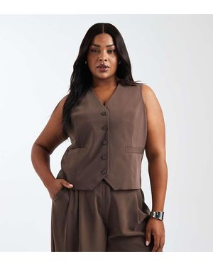 ONLY Gilet Sartoriale Cioccolato - Marrone